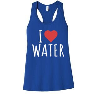 I Love Water Cute Gift Women's Racerback Tank