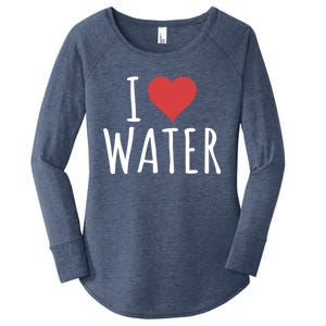 I Love Water Cute Gift Women's Perfect Tri Tunic Long Sleeve Shirt