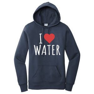 I Love Water Cute Gift Women's Pullover Hoodie