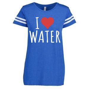 I Love Water Cute Gift Enza Ladies Jersey Football T-Shirt