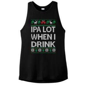 Ipa Lot When I Ugly Christmas Craft Beer Er Great Gift Ladies PosiCharge Tri-Blend Wicking Tank