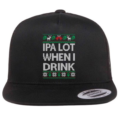 Ipa Lot When I Ugly Christmas Craft Beer Er Great Gift Flatbill Hat