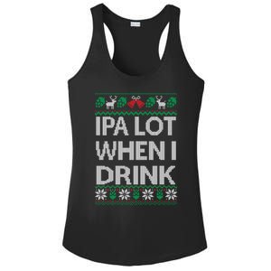 Ipa Lot When I Ugly Christmas Craft Beer Er Great Gift Ladies PosiCharge Competitor Racerback Tank