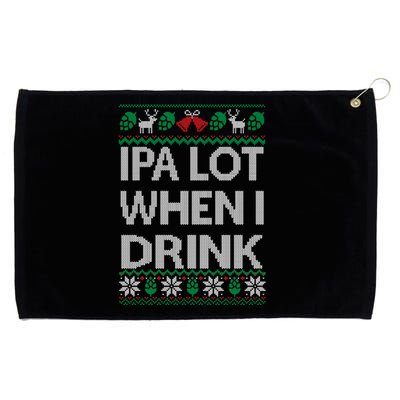 Ipa Lot When I Ugly Christmas Craft Beer Er Great Gift Grommeted Golf Towel