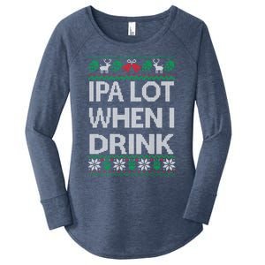 Ipa Lot When I Ugly Christmas Craft Beer Er Great Gift Women's Perfect Tri Tunic Long Sleeve Shirt