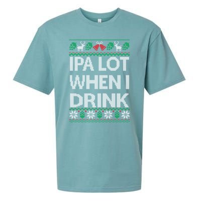 Ipa Lot When I Ugly Christmas Craft Beer Er Great Gift Sueded Cloud Jersey T-Shirt