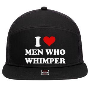 I Love Who Whimper Funny I Heart 7 Panel Mesh Trucker Snapback Hat