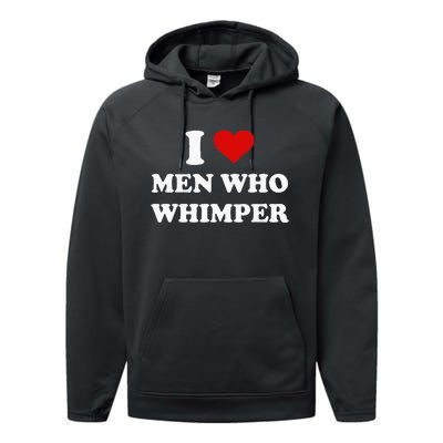 I Love Who Whimper Funny I Heart Performance Fleece Hoodie