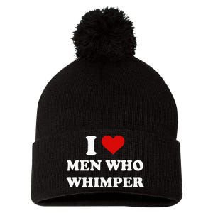 I Love Who Whimper Funny I Heart Pom Pom 12in Knit Beanie