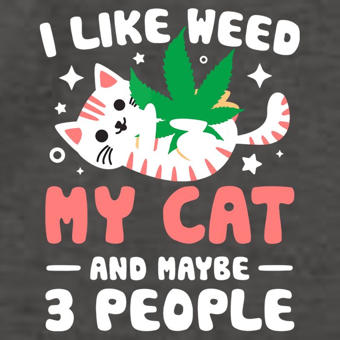 I Like Weed My Cat Maybe 3 People 420 Cannabis Stoner Gift Vector Backpack