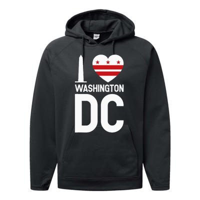 I Love Washington DC Performance Fleece Hoodie