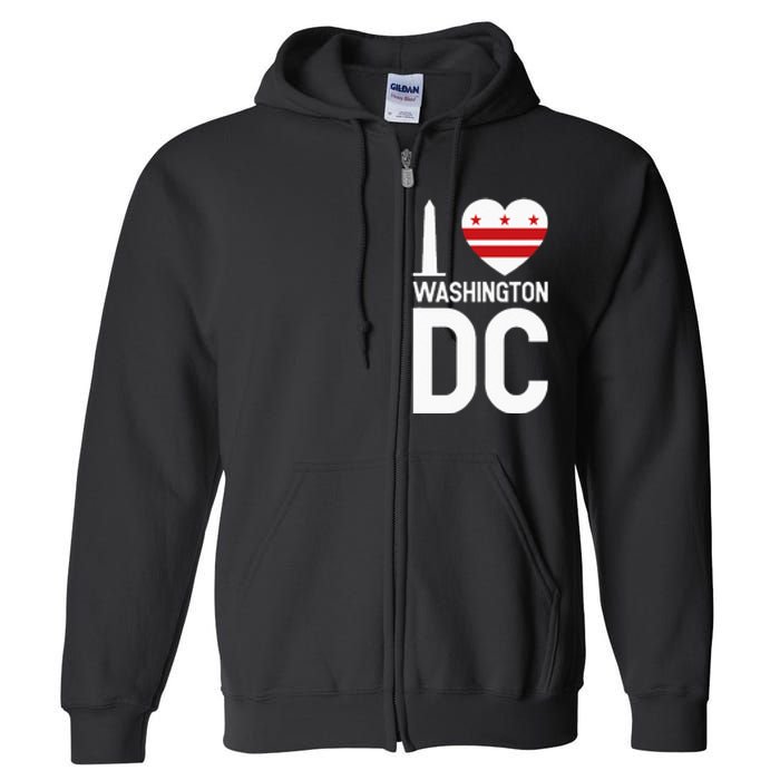 I Love Washington DC Full Zip Hoodie