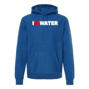 I Love Water Cute Gift Premium Hoodie