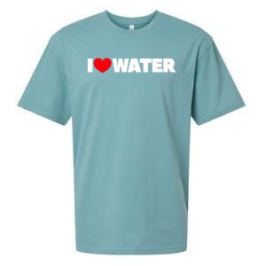 I Love Water Cute Gift Sueded Cloud Jersey T-Shirt