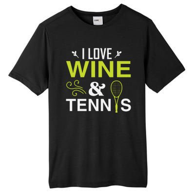 I Love Wine And Tennis Tall Fusion ChromaSoft Performance T-Shirt