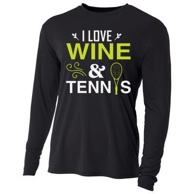 I Love Wine And Tennis Cooling Performance Long Sleeve Crew