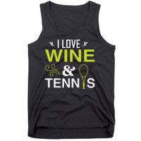 I Love Wine And Tennis Tank Top