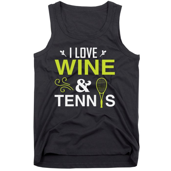 I Love Wine And Tennis Tank Top