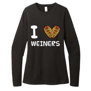 I Love Weiners Hotdogs Frankfurter Wiener Frank Sausage Bun Womens CVC Long Sleeve Shirt