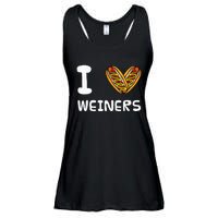 I Love Weiners Hotdogs Frankfurter Wiener Frank Sausage Bun Ladies Essential Flowy Tank