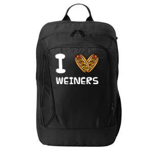 I Love Weiners Hotdogs Frankfurter Wiener Frank Sausage Bun Meaningful Gift City Backpack