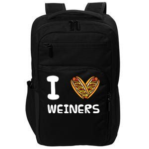 I Love Weiners Hotdogs Frankfurter Wiener Frank Sausage Bun Meaningful Gift Impact Tech Backpack