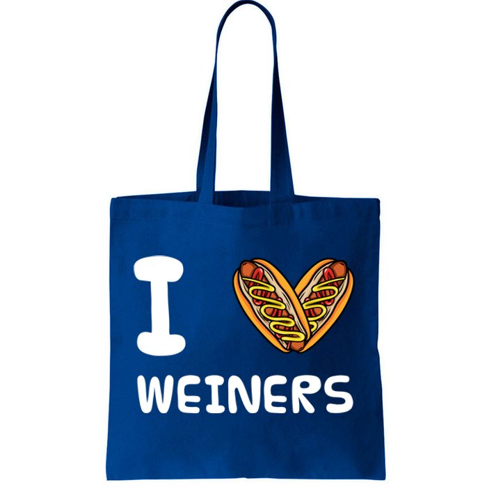 I Love Weiners Hotdogs Frankfurter Wiener Frank Sausage Bun Meaningful Gift Tote Bag