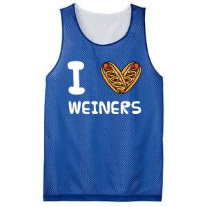 I Love Weiners Hotdogs Frankfurter Wiener Frank Sausage Bun Meaningful Gift Mesh Reversible Basketball Jersey Tank