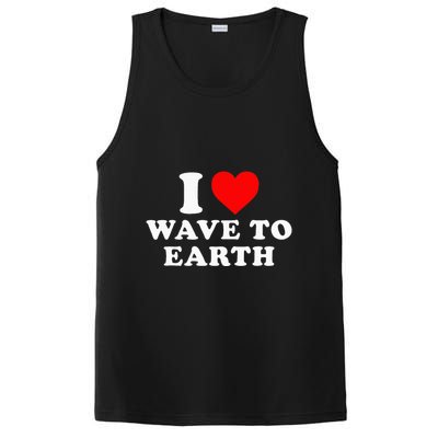 I Love Wave To Earth Funny I Heart Wave To Earth PosiCharge Competitor Tank