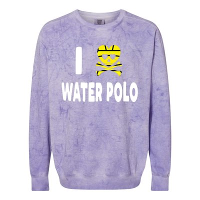 I Love Water Polo Cool Gift Idea For Players Fans And Lovers Cool Gift Colorblast Crewneck Sweatshirt