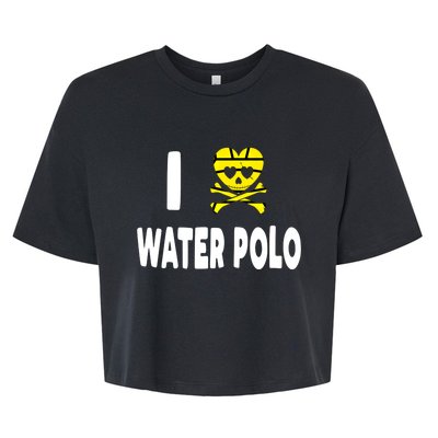 I Love Water Polo Cool Gift Idea For Players Fans And Lovers Cool Gift Bella+Canvas Jersey Crop Tee