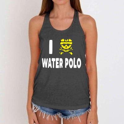 I Love Water Polo Cool Gift Idea For Players Fans And Lovers Cool Gift Women's Knotted Racerback Tank