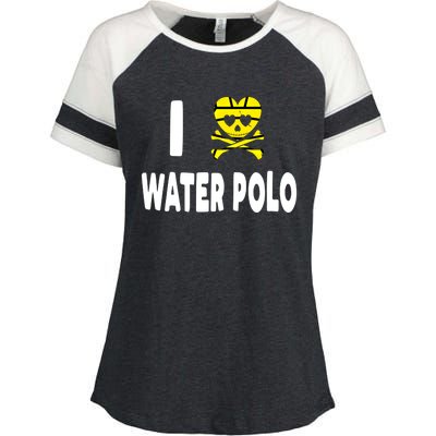 I Love Water Polo Cool Gift Idea For Players Fans And Lovers Cool Gift Enza Ladies Jersey Colorblock Tee