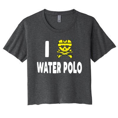 I Love Water Polo Cool Gift Idea For Players Fans And Lovers Cool Gift Women's Crop Top Tee