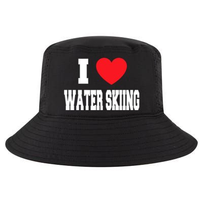 I Love Water Skiing Cool Gift Cool Comfort Performance Bucket Hat