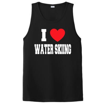 I Love Water Skiing Cool Gift PosiCharge Competitor Tank