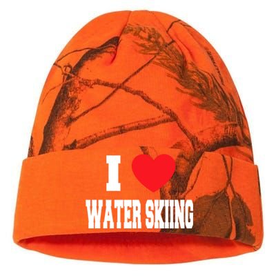 I Love Water Skiing Cool Gift Kati Licensed 12" Camo Beanie