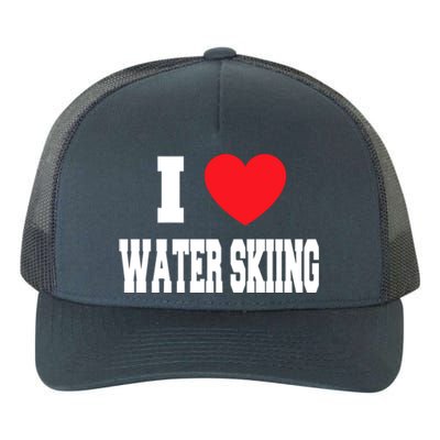 I Love Water Skiing Cool Gift Yupoong Adult 5-Panel Trucker Hat