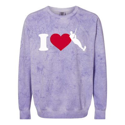 I Love Water Skiing Gift Colorblast Crewneck Sweatshirt