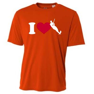 I Love Water Skiing Gift Cooling Performance Crew T-Shirt