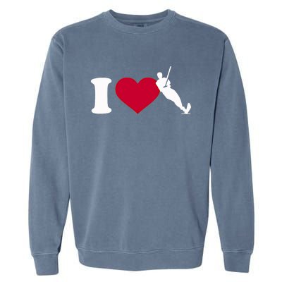 I Love Water Skiing Gift Garment-Dyed Sweatshirt