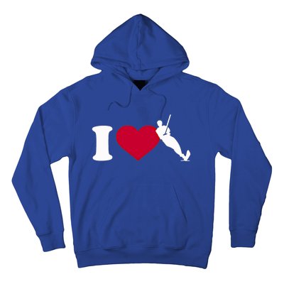 I Love Water Skiing Gift Hoodie