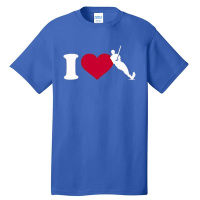 I Love Water Skiing Gift Tall T-Shirt