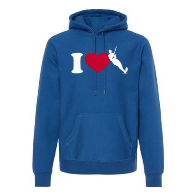 I Love Water Skiing Gift Premium Hoodie