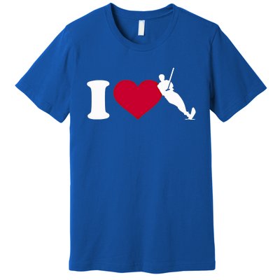 I Love Water Skiing Gift Premium T-Shirt