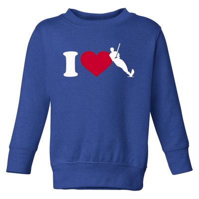 I Love Water Skiing Gift Toddler Sweatshirt