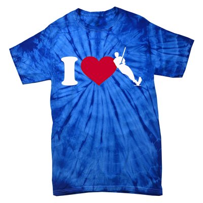 I Love Water Skiing Gift Tie-Dye T-Shirt