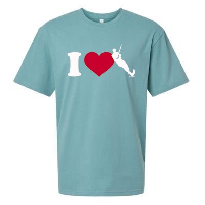 I Love Water Skiing Gift Sueded Cloud Jersey T-Shirt