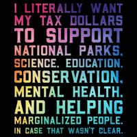 I Literally Want My Tax Dollars To Support   National Parks  Cooling Performance Crew T-Shirt