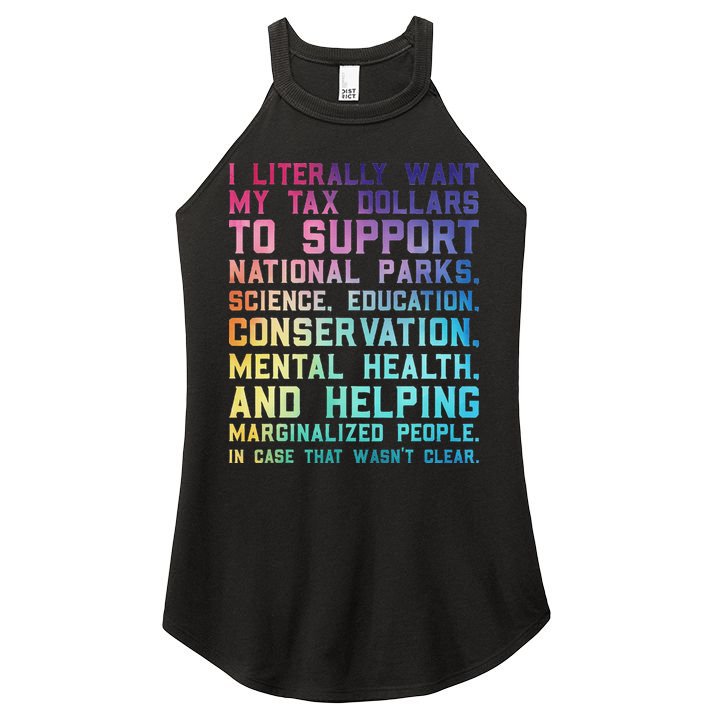 I Literally Want My Tax Dollars To Support   National Parks  Women's Perfect Tri Rocker Tank